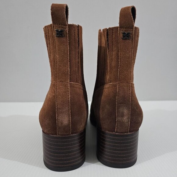 Sam Edelman Kaiti Zip Ankle Bootie Womens 7 Brown Suede Low Heel Western NEW - Picture 6 of 12